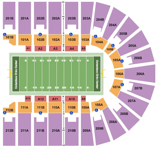 WOMANS FOOTBALL Seating Map Seating Chart