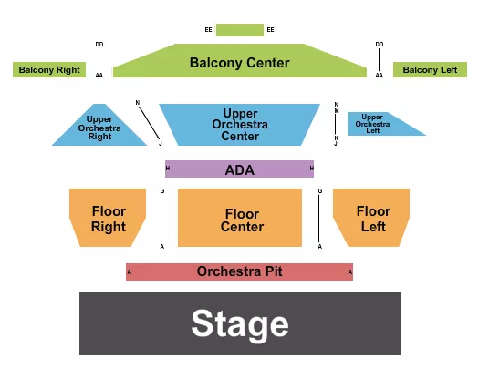 ENDSTAGE Seating Map Seating Chart