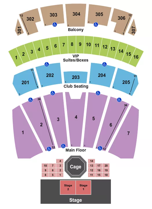 MMA Seating Map Seating Chart