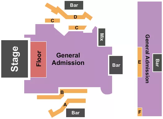 ENDSTAGE GA FLOOR Seating Map Seating Chart