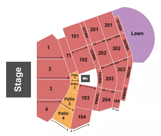 ENDSTAGE Seating Map Seating Chart