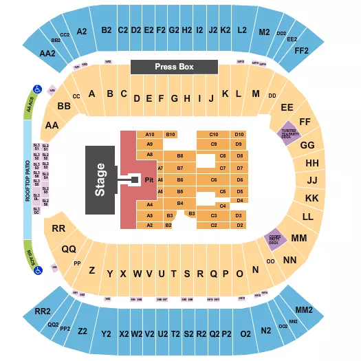 COMMONWEALTH STADIUM EDMONTON FOO FIGHTERS Seating Map Seating Chart