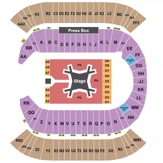 COMMONWEALTH STADIUM EDMONTON LUKE COMBS Seating Map Seating Chart
