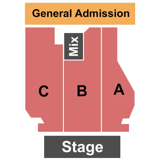 END STAGE Seating Map Seating Chart