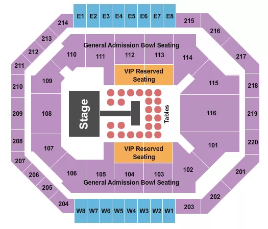 VIPRESERVED GA Seating Map Seating Chart