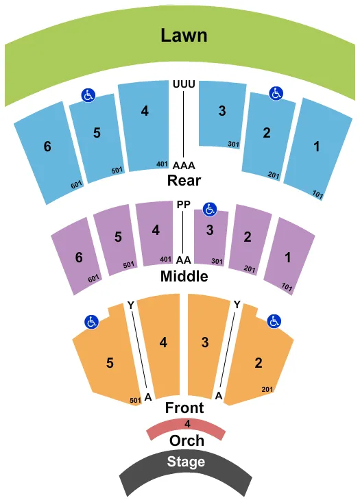 CONSTELLATION BRANDS MARVIN SANDS PERFORMING ARTS CENTER END STAGE Seating Map Seating Chart