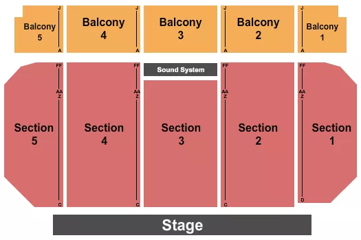 ENDSTAGE 3 Seating Map Seating Chart
