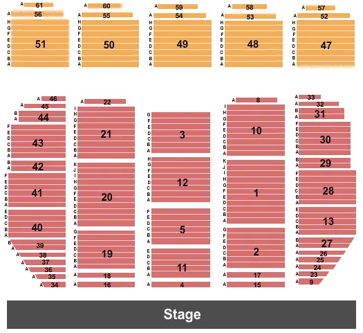 ENDSTAGE 2 Seating Map Seating Chart