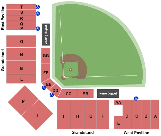 BASEBALL Seating Map Seating Chart