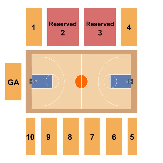 BASKETBALL Seating Map Seating Chart