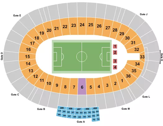 SOCCER 5 Seating Map Seating Chart