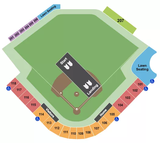 NITRO CIRCUS Seating Map Seating Chart