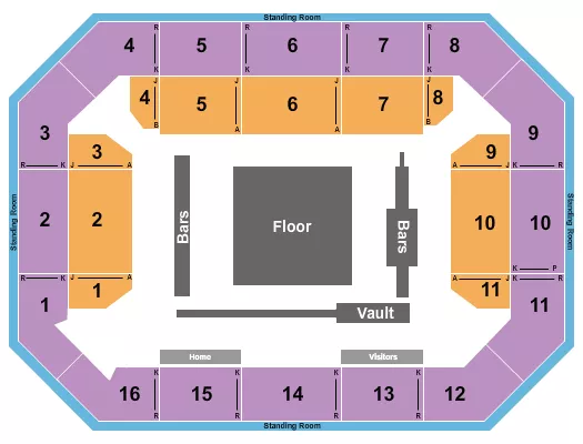 COVELLI CENTER COLUMBUS GYMNASTICS 2 Seating Map Seating Chart