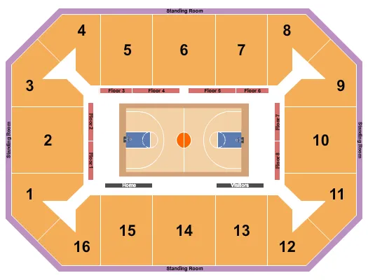COVELLI CENTER COLUMBUS BASKETBALL 2020 Seating Map Seating Chart