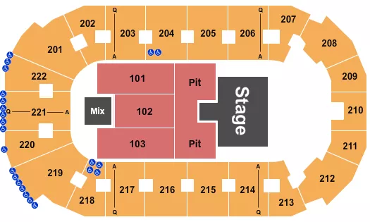 COVELLI CENTRE YOUNGSTOWN DYLAN SCOTT Seating Map Seating Chart