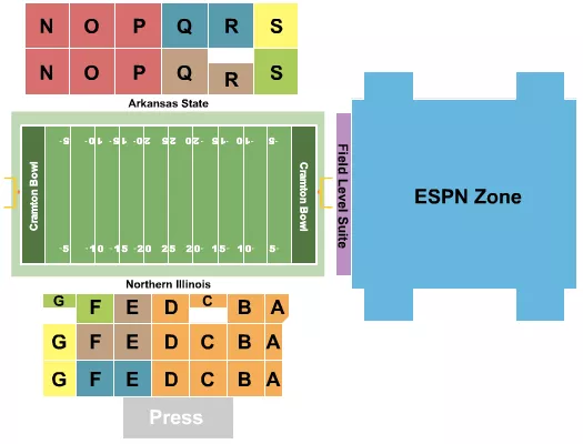 2023 CAMELLIA BOWL Seating Map Seating Chart