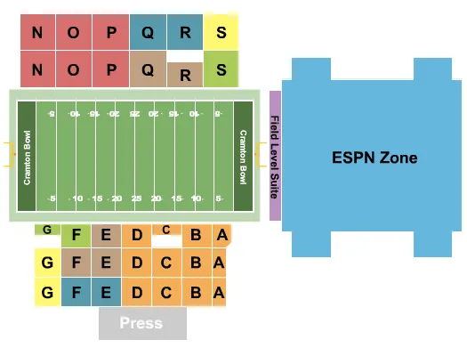 FOOTBALL 2 Seating Map Seating Chart