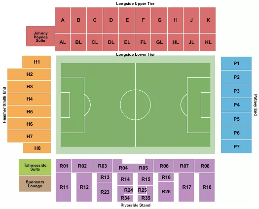 SOCCER STATIC Seating Map Seating Chart