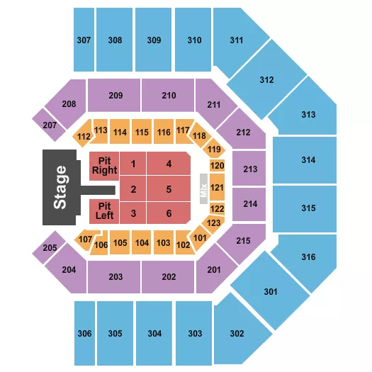 CODY JOHNSON Seating Map Seating Chart