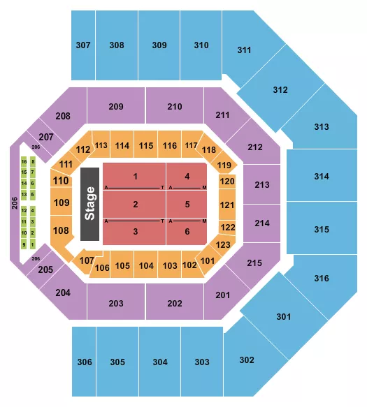 ENDSTAGE Seating Map Seating Chart