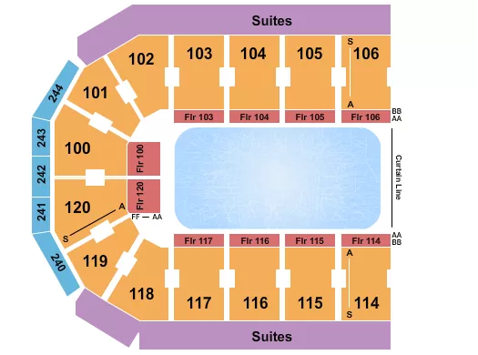 DISNEY ON ICE Seating Map Seating Chart