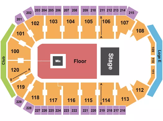 ENDSTAGE GA FLOOR 2 Seating Map Seating Chart