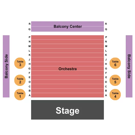 ENDSTAGE Seating Map Seating Chart