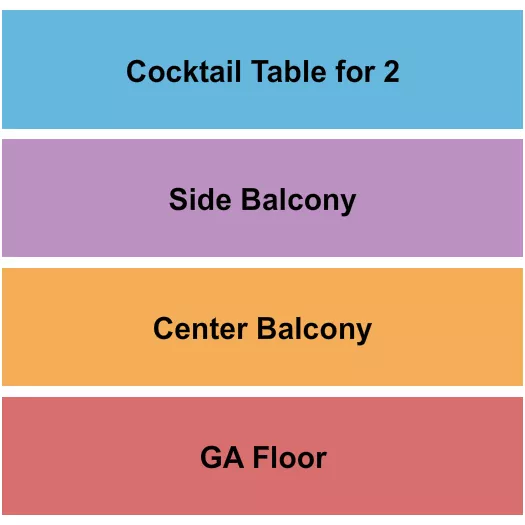 GA FLOOR BALCONY TABLE Seating Map Seating Chart