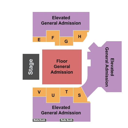 ENDSTAGE GA UPPER LOWER Seating Map Seating Chart