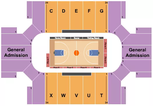 BASKETBALL 2 Seating Map Seating Chart
