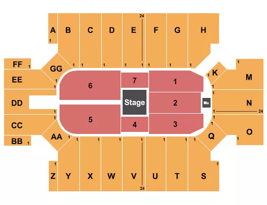 CENTER STAGE 1 Seating Map Seating Chart