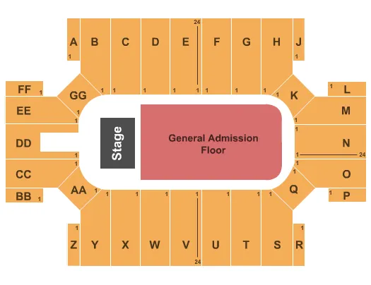 ENDSTAGE GA Seating Map Seating Chart