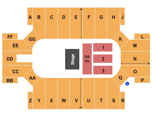 HALF HOUSE GA PIT Seating Map Seating Chart