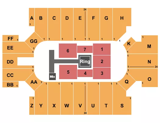 WWE Seating Map Seating Chart