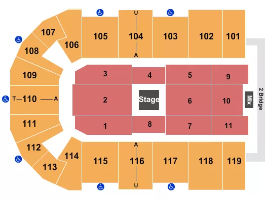 CENTER STAGE Seating Map Seating Chart