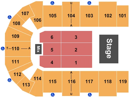 ENDSTAGE 2 Seating Map Seating Chart