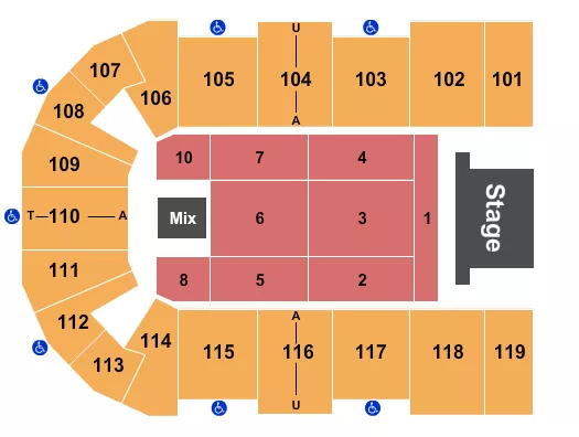ENDSTAGE 5 Seating Map Seating Chart