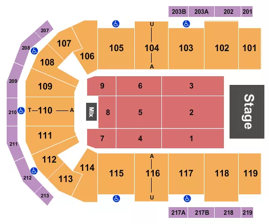 ENDSTAGE 6 Seating Map Seating Chart