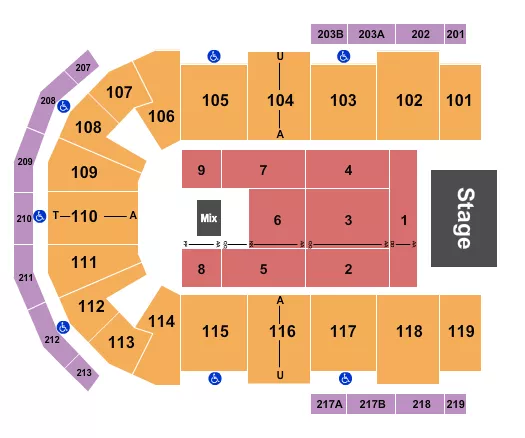 ENDSTAGE 8 Seating Map Seating Chart