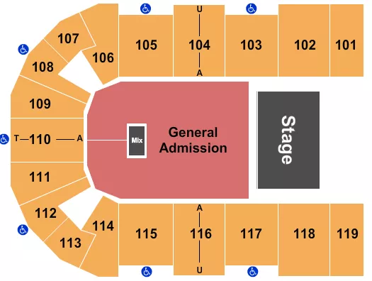 ENDSTAGE GA FLOOR 2 Seating Map Seating Chart