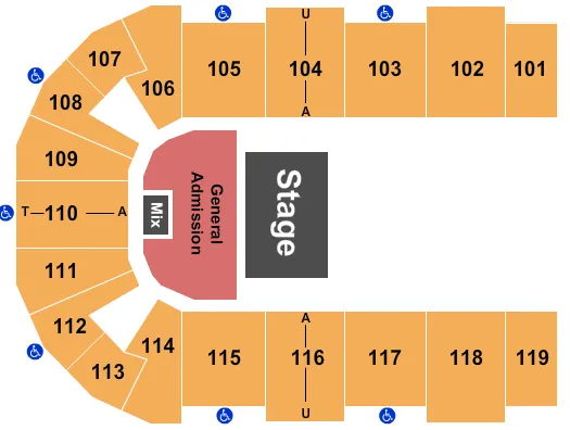 HALF HOUSE GA FLOOR Seating Map Seating Chart