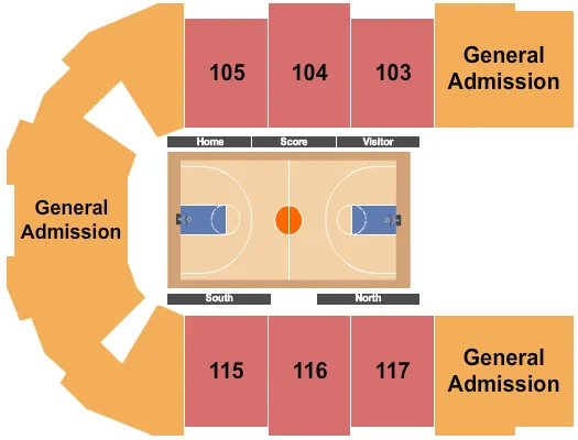WOMENS BASKETBALL Seating Map Seating Chart