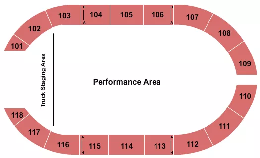 MONSTER TRUCKS Seating Map Seating Chart