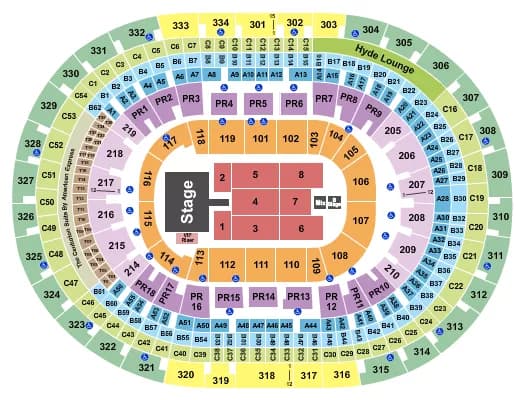 CRYPTOCOM ARENA ICE CUBE Seating Map Seating Chart