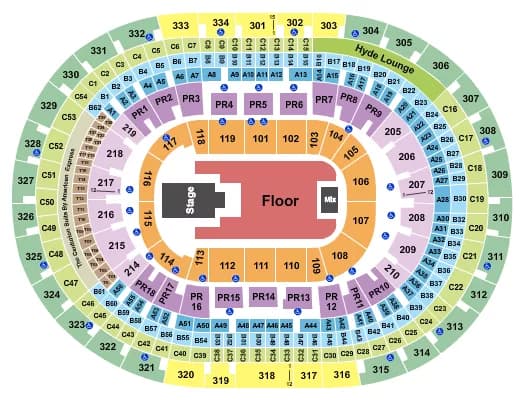CRYPTOCOM ARENA PLAYBOI CARTI Seating Map Seating Chart