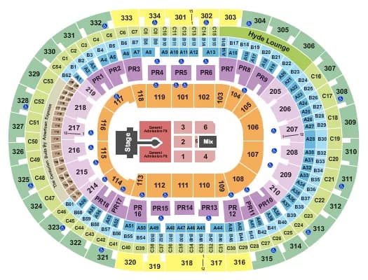 CRYPTOCOM ARENA SABRINA CARPENTER Seating Map Seating Chart