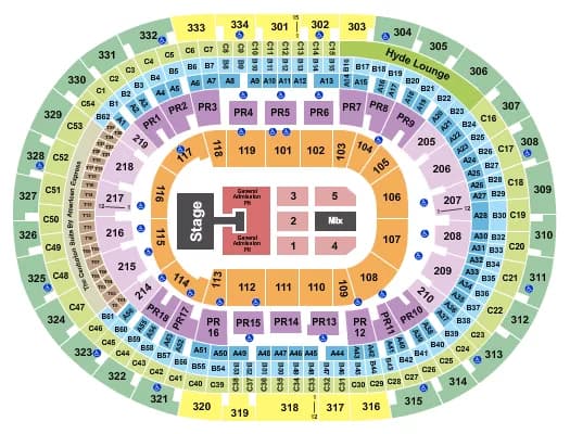 CRYPTOCOM ARENA SLEEP TOKEN Seating Map Seating Chart