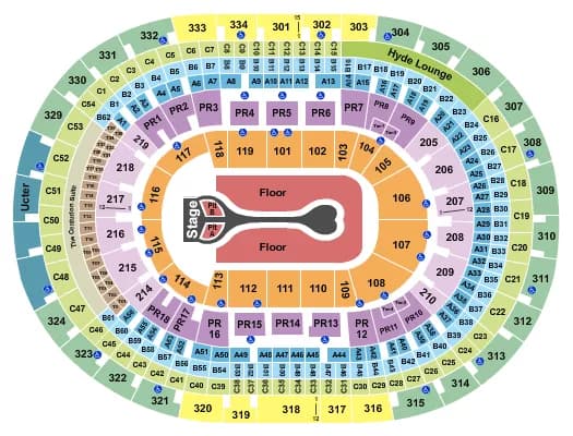 CRYPTOCOM ARENA BENSON BOONE Seating Map Seating Chart