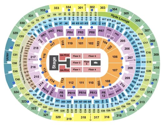 CRYPTOCOM ARENA KELSEA BALLERINI Seating Map Seating Chart