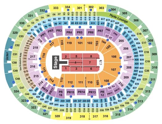CRYPTOCOM ARENA KID CUDI Seating Map Seating Chart